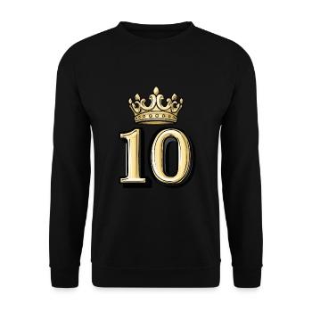 Couronne à 10 chiffres - Sweat-shirt Unisexe - noir - Devant - Alina (178cm) & Michal (187cm)