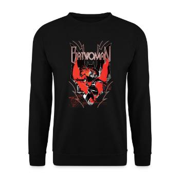 Batwoman in Action Emblem - Unisex Sweatshirt - black - Front - Alina (178cm) & Michal (187cm)