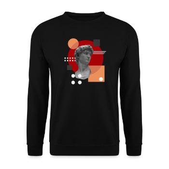 David - Unisex Sweatshirt - black - Front - Alina (178cm) & Michal (187cm)