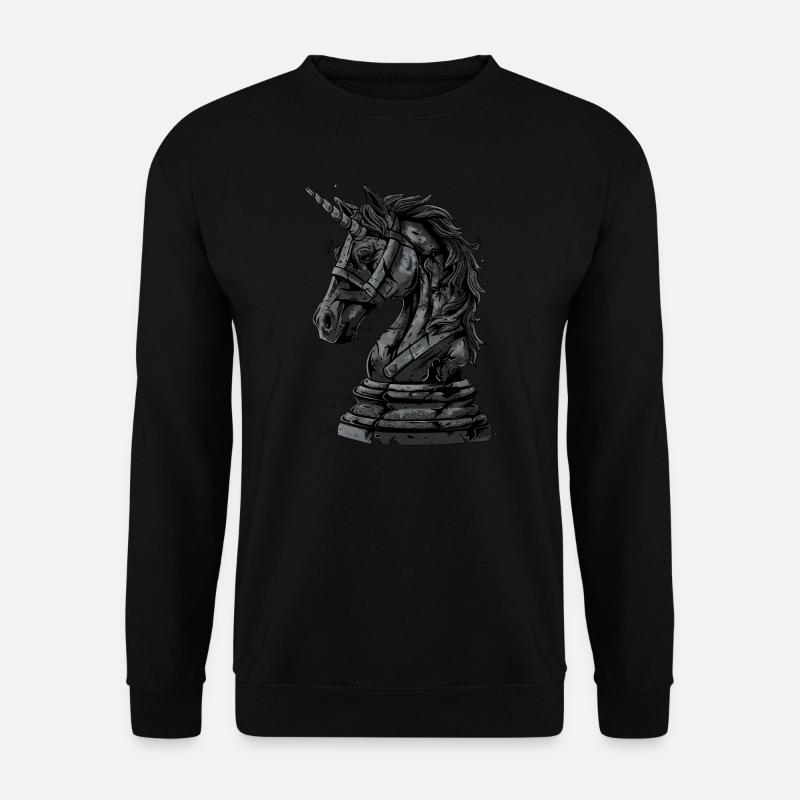 Cheval d’échecs de chevalier - Sweat-shirt Unisexe - noir
