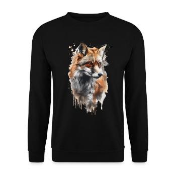 Jagd chasse au renard - Sweat-shirt Unisexe - noir - Devant - Alina (178cm) & Michal (187cm)