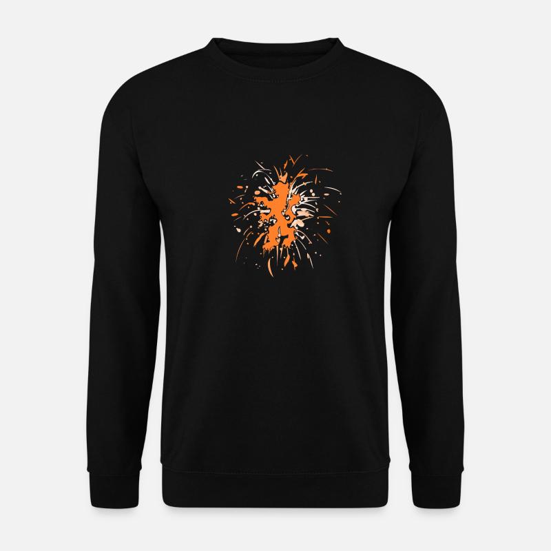 Löwe die Niederlande Feuerwerk 2 - Unisex Pullover - Schwarz