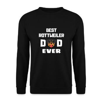 Meilleur chien Papa Fête des Pères Cadeau Rottweiler - Sweat-shirt Unisexe - noir - Devant - Alina (178cm) & Michal (187cm)