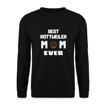 Rottie Mama Chien Ami Chiens Fête des Mères Rottweiler - Sweat-shirt Unisexe - noir - Devant - Alina (178cm) & Michal (187cm)