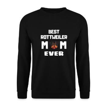 Hundeliebhaber Mama Muttertag Geschenk Rottweiler - Unisex Pullover - Schwarz - Vorne - Alina (178cm) & Michal (187cm)