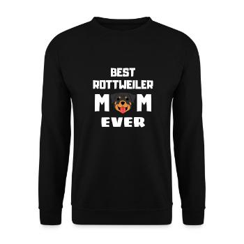 Meilleurs chiens Maman Fête des Mères Cadeau Rottweiler - Sweat-shirt Unisexe - noir - Devant - Alina (178cm) & Michal (187cm)
