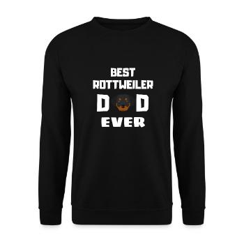 Amoureux des chiens Papa Chiens Fête des pères Rottweiler - Sweat-shirt Unisexe - noir - Devant - Alina (178cm) & Michal (187cm)