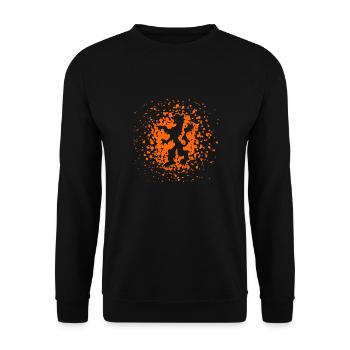 lion netherlands orange - Unisex Sweatshirt - black - Front - Alina (178cm) & Michal (187cm)