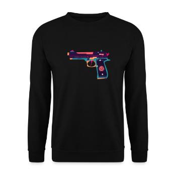 Beretta weapon - Unisex Sweatshirt - black - Front - Alina (178cm) & Michal (187cm)