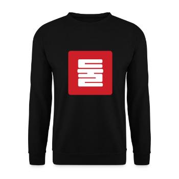 Korean Number 2 Two 둘 【Dul】 Hangul - Unisex Sweatshirt - black - Front - Alina (178cm) & Michal (187cm)