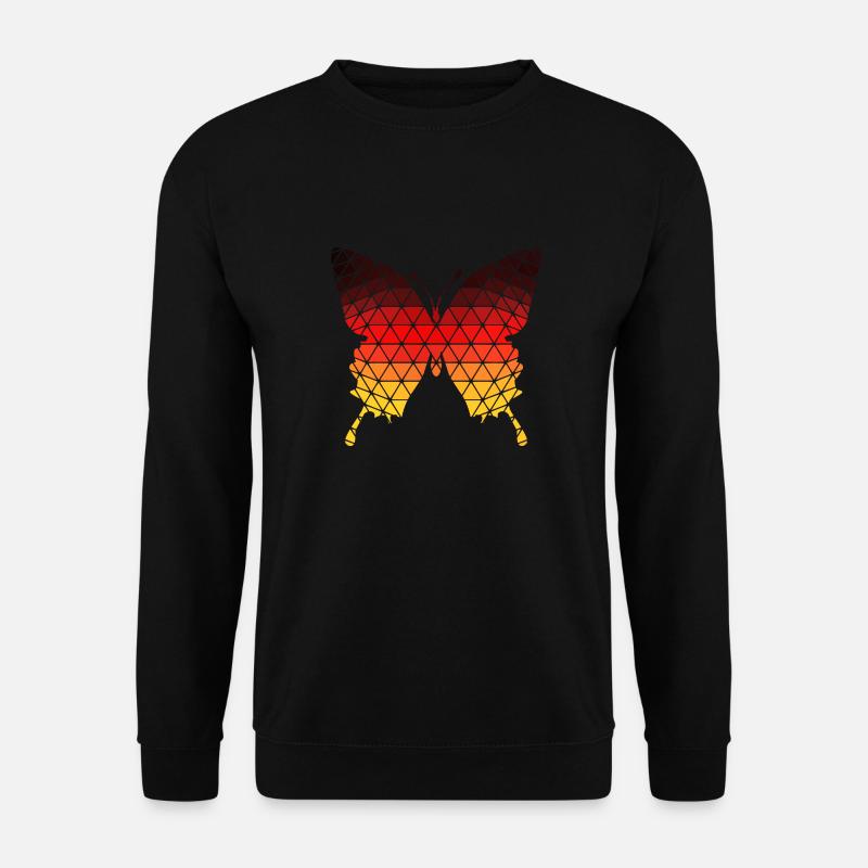 roter weißer blauer Deutschland-Schmetterling - Unisex Pullover - Schwarz