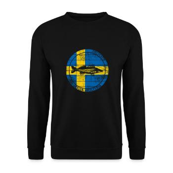 Zander Schweden Retro Vintage - Unisex Pullover - Schwarz - Vorne - Alina (178cm) & Michal (187cm)