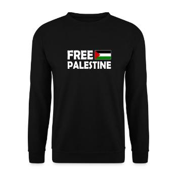 Free palestine - Sweat-shirt Unisexe - noir - Devant - Alina (178cm) & Michal (187cm)