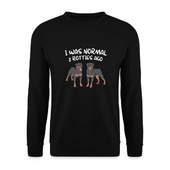 Funny gift dog lover Rottie Rottweiler - Unisex Sweatshirt - black - Front - Alina (178cm) & Michal (187cm)