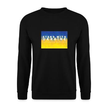 Stand with Ukraine - Unisex Pullover - Schwarz - Vorne - Alina (178cm) & Michal (187cm)