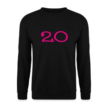 20. 20 YEARS. 20th ANNIVERSARY. 20TH ANNIVERSARY. - Unisex Sweatshirt - black - Front - Alina (178cm) & Michal (187cm)