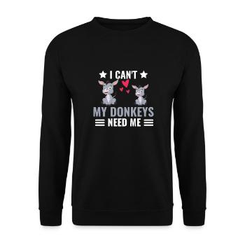 Je ne peux pas offrir un animal cadeau à un âne - Sweat-shirt Unisexe - noir - Devant - Alina (178cm) & Michal (187cm)