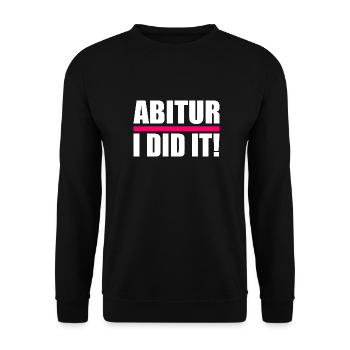 Abitur - Unisex Pullover - Schwarz - Vorne - Alina (178cm) & Michal (187cm)