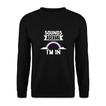 Asexuel Arc-en-ciel Ace Mois de la fierté LGBT Asexuel - Sweat-shirt Unisexe - noir - Devant - Alina (178cm) & Michal (187cm)