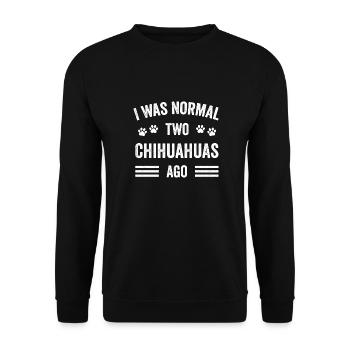 J’étais normal il y a deux chihuahuas Chihuahua - Sweat-shirt Unisexe - noir - Devant - Alina (178cm) & Michal (187cm)
