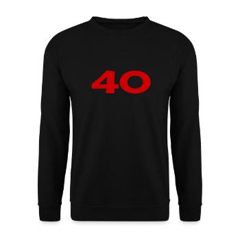 ANNIVERSARY. HAPPY BIRTHDAY. HAPPY BIRTHDAY. - Unisex Sweatshirt - black - Front - Alina (178cm) & Michal (187cm)
