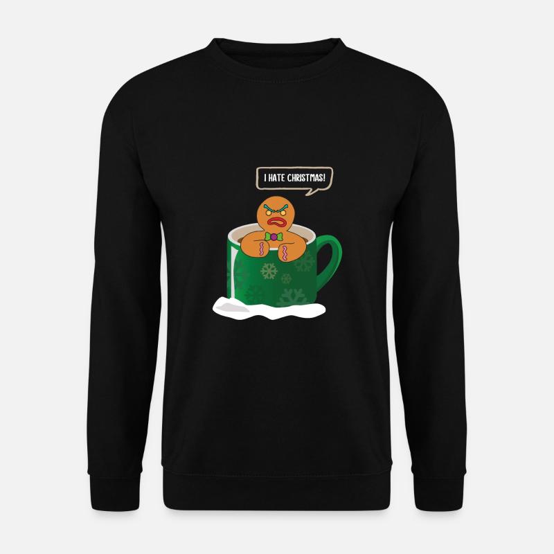 Anti Weihnachten  hassen Hasser Geschenk Fun - Unisex Pullover - Schwarz