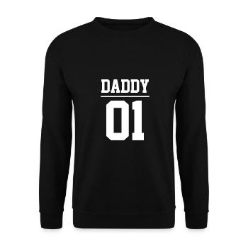 Papa papa fier fille Famille - Sweat-shirt Unisexe - noir - Devant - Alina (178cm) & Michal (187cm)