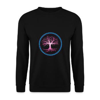 Yggdrasil Wikinger Weltenbaum - Unisex Pullover - Schwarz - Vorne - Alina (178cm) & Michal (187cm)