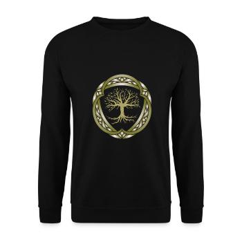 Yggdrasil Weltesche Weltenbaum Nordisch - Unisex Pullover - Schwarz - Vorne - Alina (178cm) & Michal (187cm)