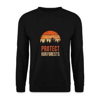 Protège nos forêts Climat Terre Conservation de la nature - Sweat-shirt Unisexe - noir - Devant - Alina (178cm) & Michal (187cm)
