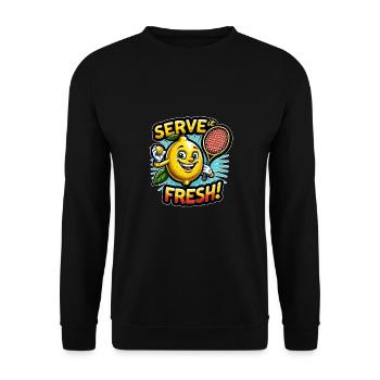 Sportif au citron - Fraîchement servi ! - Sweat-shirt Unisexe - noir - Devant - Alina (178cm) & Michal (187cm)