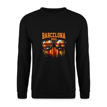 Barcelona 2024 - Unisex Pullover - Schwarz - Vorne - Alina (178cm) & Michal (187cm)
