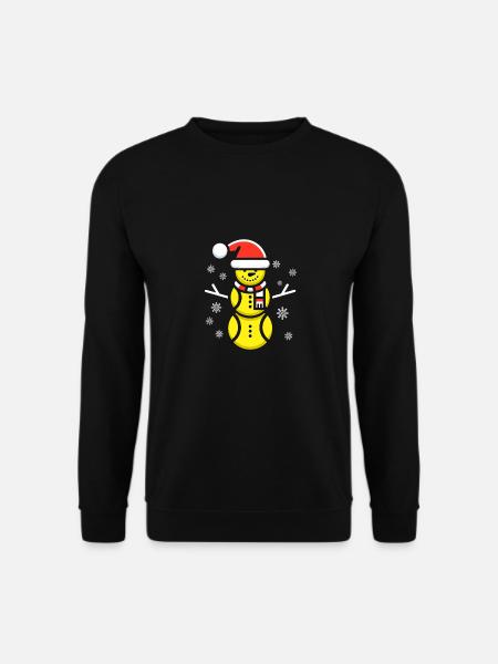 Bonhomme de neige balle de tennis avec des vêtements de fête - Sweat-shirt Unisexe - noir