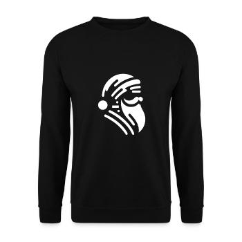 Père Noël minimaliste - Sweat-shirt Unisexe - noir - Devant - Alina (178cm) & Michal (187cm)