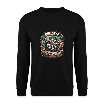 Bullseye Master : Conception de fléchettes colorées - Sweat-shirt Unisexe - noir - Devant - Alina (178cm) & Michal (187cm)