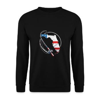 Pêche en Floride - Sweat-shirt Unisexe - noir - Devant - Alina (178cm) & Michal (187cm)