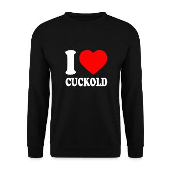 I love cuckold - Sweat-shirt Unisexe - noir - Devant - Alina (178cm) & Michal (187cm)