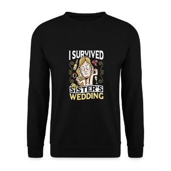 Wedding for siblings Wedding party Weddings - Unisex Sweatshirt - black - Front - Alina (178cm) & Michal (187cm)