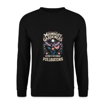 Moths Bats Night Pollinators - Unisex Sweatshirt - black - Front - Alina (178cm) & Michal (187cm)