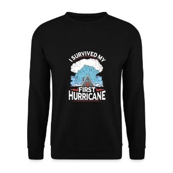 Vent, Tempête, Tempête, Cyclone, Ouragan - Sweat-shirt Unisexe - noir - Devant - Alina (178cm) & Michal (187cm)