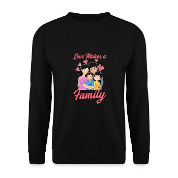 Thank You Gifts for Foster Parents - Unisex Sweatshirt - black - Front - Alina (178cm) & Michal (187cm)