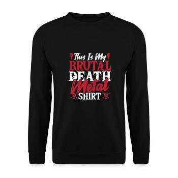 Hardrock Heavy Metal Rockmusikband Death Metal - Unisex Pullover - Schwarz - Vorne - Alina (178cm) & Michal (187cm)
