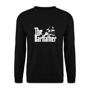 Darts Darten Geschenk Dartpfeil Dartboard Tee - Unisex Pullover - Schwarz - Vorne - Alina (178cm) & Michal (187cm)