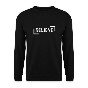 Believe - Sweat-shirt Unisexe - noir - Devant - Alina (178cm) & Michal (187cm)
