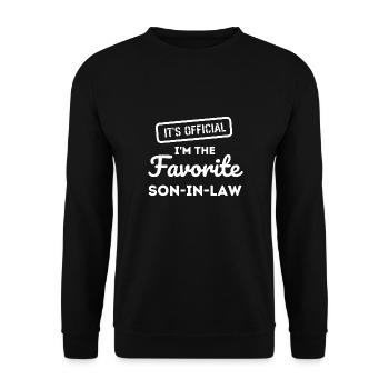 C’est officiel Je suis le gendre préféré - Sweat-shirt Unisexe - noir - Devant - Alina (178cm) & Michal (187cm)