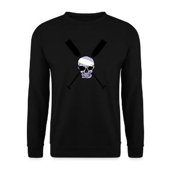 Totenkopf Paddel Ruder Kanu Drachenboot - Unisex Pullover - Schwarz - Vorne - Alina (178cm) & Michal (187cm)