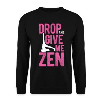 Yogalehrer Spruch Für Yogi Yoga - Unisex Pullover - Schwarz - Vorne - Alina (178cm) & Michal (187cm)