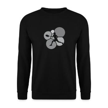 Tennis Backhand Tenni Racket Tennis Player - Unisex Sweatshirt - black - Front - Alina (178cm) & Michal (187cm)