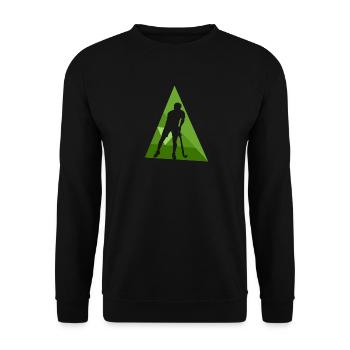 Joueur de hockey sur gazon - Sweat-shirt Unisexe - noir - Devant - Alina (178cm) & Michal (187cm)