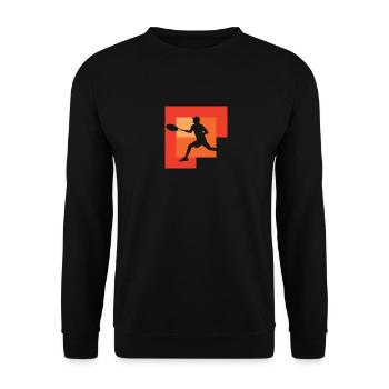 Tennis Tennisspieler Slam Racket - Unisex Pullover - Schwarz - Vorne - Alina (178cm) & Michal (187cm)